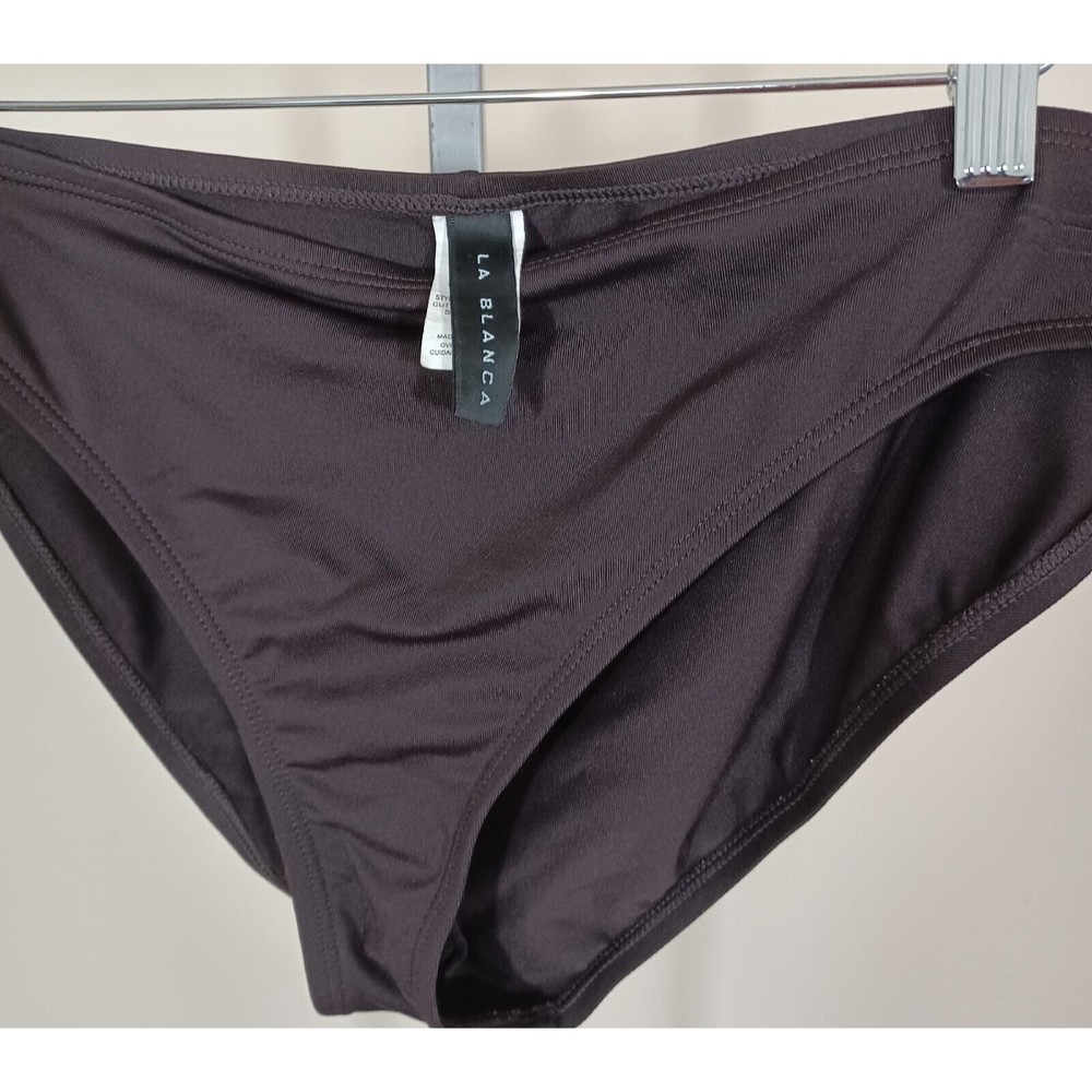 La Blanca Black Solid Classic Basic Bikini Swim B… - image 5